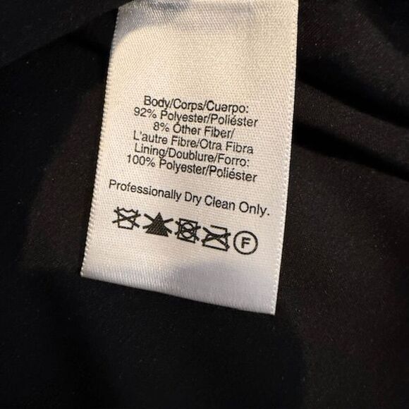 DKNY Tweeded Black Mini Skirt Side Zip Professional Classy Size 6 - Picture 5 of 9